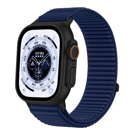 For Apple Watch 38 / 40 / 41 / S10 42mm xDfind Woven Nylon Hook And Loop Fastener Watch Band(Azure) by xDfind
