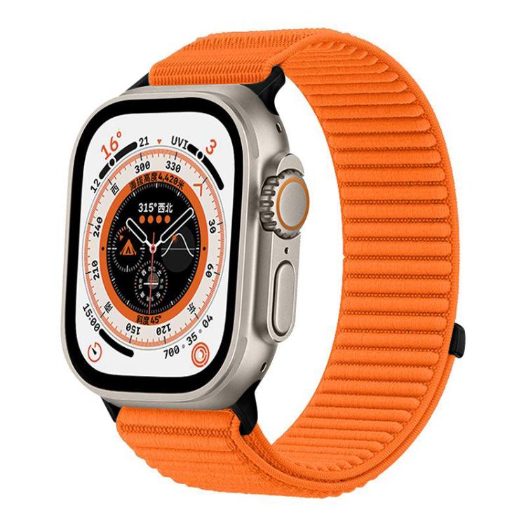 For Apple Watch 38 / 40 / 41 / S10 42mm xDfind Woven Nylon Hook And Loop Fastener Watch Band(Orange) by xDfind