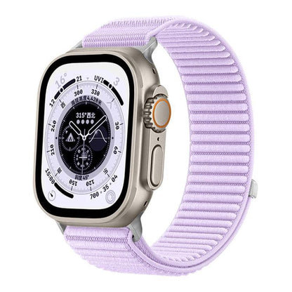 For Apple Watch 38 / 40 / 41 / S10 42mm xDfind Woven Nylon Hook And Loop Fastener Watch Band(Hyacinth Purple) by xDfind