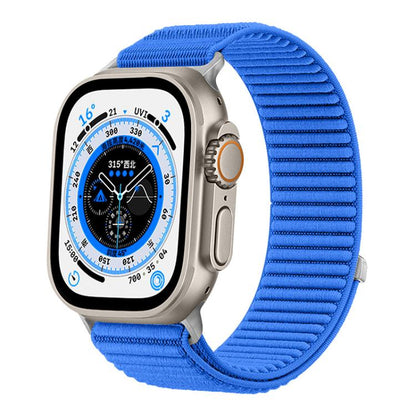 For Apple Watch 38 / 40 / 41 / S10 42mm xDfind Woven Nylon Hook And Loop Fastener Watch Band(Klein Blue) by xDfind