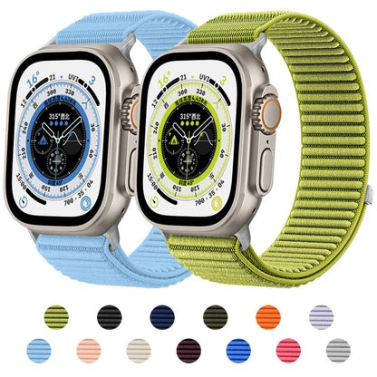 For Apple Watch 38 / 40 / 41 / S10 42mm xDfind Woven Nylon Hook And Loop Fastener Watch Band(Island Blue) by xDfind