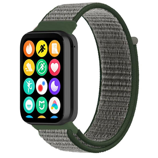 For Xiaomi Band 9 Pro/8 Pro/Redmi Watch 6/5/4 xDfind Nylon Hook and Loop Fastener Watch Band(Dark Olive) by xDfind