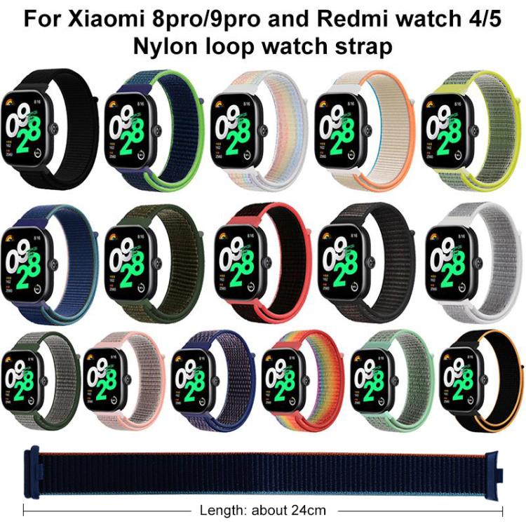 For Xiaomi Band 9 Pro/8 Pro/Redmi Watch 6/5/4 xDfind Nylon Hook and Loop Fastener Watch Band(Milk White) by xDfind