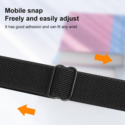 For Apple Watch 42 / 44 / 45 / 46 / 49mm xDfind Ladder Buckle Small Waist Elastic Nylon Watch Band(Pitaya) by xDfind