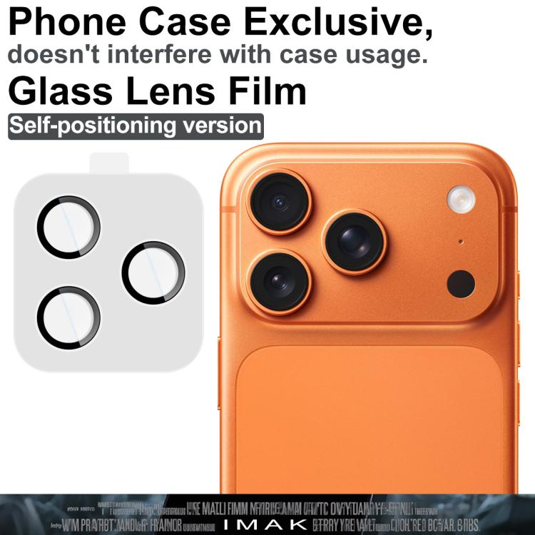 For iPhone 17 Pro / 17 Pro Max imak Glass Rear Camera Lens Film Phone Case Exclusive, Self-positioning Version by imak