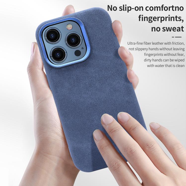 For iPhone 17 Pro Max VIETAO Retro Denim Texture PU Leather MagSafe Phone Case(Dark Blue) by VIETAO