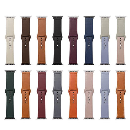 22mm xDfind Rivet Buckle Genuine Leather Watch Band(Pink White) by xDfind