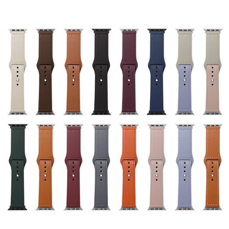 22mm xDfind Rivet Buckle Genuine Leather Watch Band(Brown) by xDfind