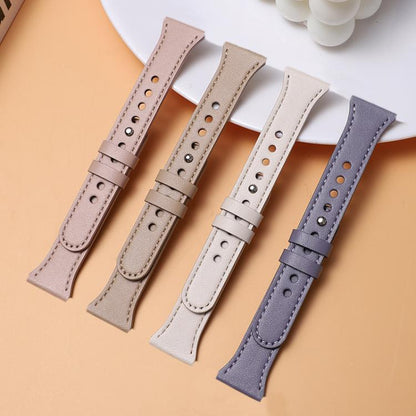 20mm xDfind Double Ring Single Rivet Genuine Leather Watch Band(White) by xDfind