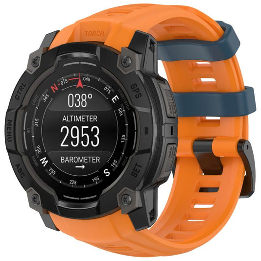 For Garmin Instinct 3 AMOLED 45mm / Solar 45mm xDfind Quick-release Silicone Watch Band(Orange + Blue) by xDfind
