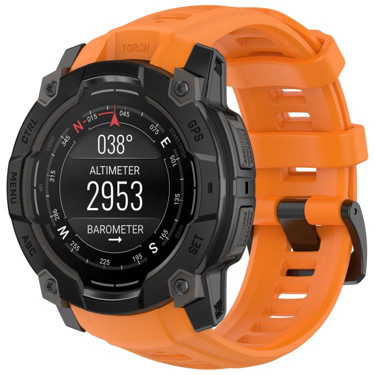For Garmin Instinct 3 AMOLED 45mm / Solar 45mm xDfind Quick-release Silicone Watch Band(Official Orange) by xDfind