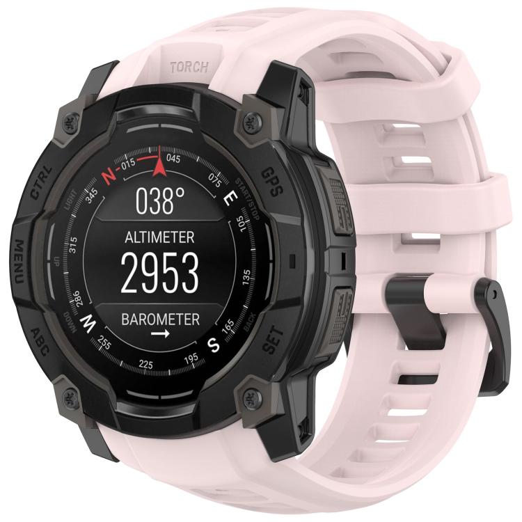 For Garmin Instinct 3 AMOLED 45mm / Solar 45mm xDfind Quick-release Silicone Watch Band(Light Pink) by xDfind