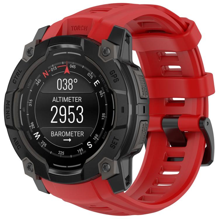 For Garmin Instinct 3 AMOLED 50mm / Solar 50mm xDfind Quick-release Silicone Watch Band(Red) by xDfind