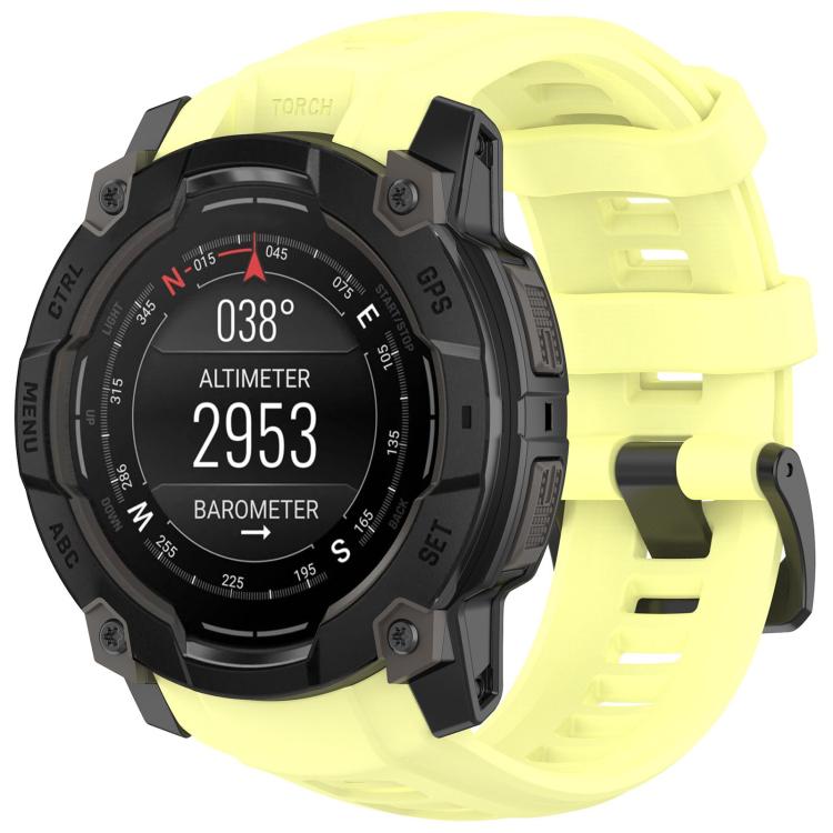 For Garmin Instinct 3 AMOLED 50mm / Solar 50mm xDfind Quick-release Silicone Watch Band(Yellow) by xDfind