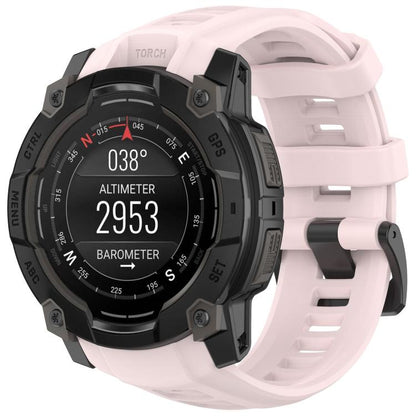 For Garmin Instinct 3 AMOLED 50mm / Solar 50mm xDfind Quick-release Silicone Watch Band(Light Pink) by xDfind