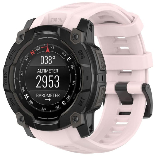 For Garmin Instinct 3 AMOLED 50mm / Solar 50mm xDfind Quick-release Silicone Watch Band(Light Pink) by xDfind
