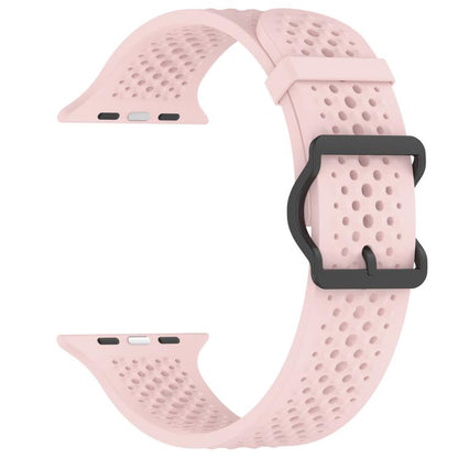 For Apple Watch 42 / 44 / 45 / 46 / 49mm xDfind Breathable Silicone Watch Band(Pink) by xDfind
