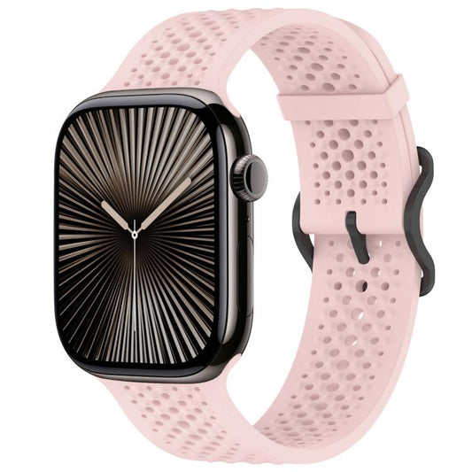 For Apple Watch 38 / 40 / 41 / S10 42mm xDfind Breathable Silicone Watch Band(Pink) by xDfind