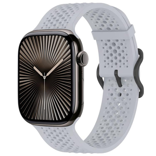 For Apple Watch 38 / 40 / 41 / S10 42mm xDfind Breathable Silicone Watch Band(Grey) by xDfind