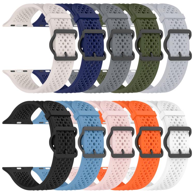 For Apple Watch 42 / 44 / 45 / 46 / 49mm xDfind Breathable Silicone Watch Band(Grey) by xDfind