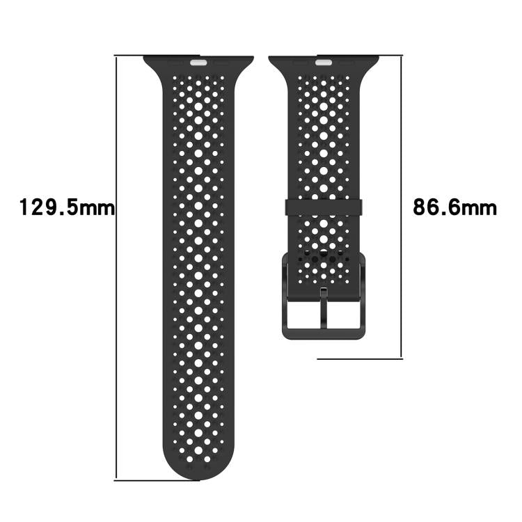For Apple Watch 38 / 40 / 41 / S10 42mm xDfind Breathable Silicone Watch Band(Orange) by xDfind
