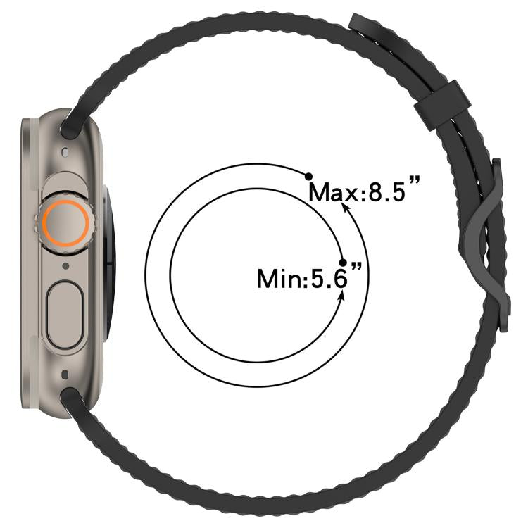 For Apple Watch 42 / 44 / 45 / 46 / 49mm xDfind Breathable Silicone Watch Band(Grey) by xDfind