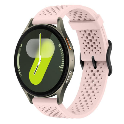 For Samsung Galaxy Watch 7 / 6 / 5 / FE xDfind Breathable Silicone Watch Band(Pink) by xDfind