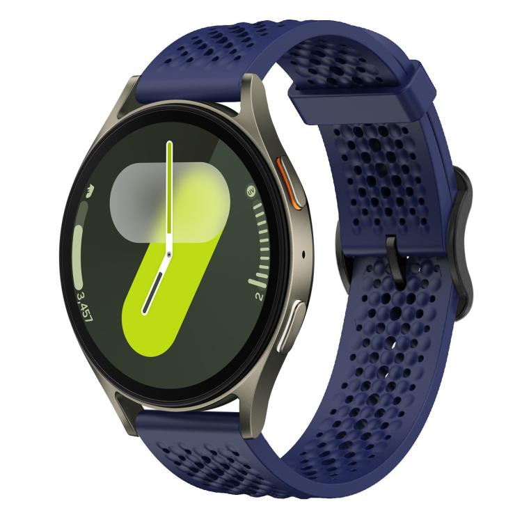 For Samsung Galaxy Watch 7 / 6 / 5 / FE xDfind Breathable Silicone Watch Band(Midnight Blue) by xDfind