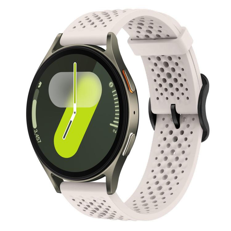 For Samsung Galaxy Watch 7 / 6 / 5 / FE xDfind Breathable Silicone Watch Band(Starlight) by xDfind