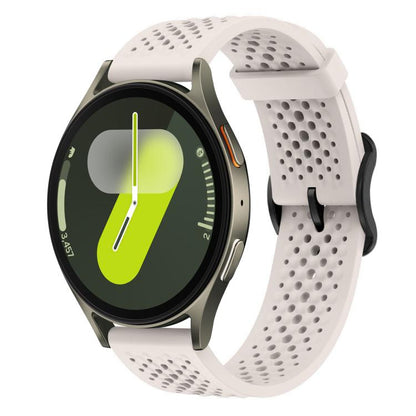 For Samsung Galaxy Watch 7 / 6 / 5 / FE xDfind Breathable Silicone Watch Band(Starlight) by xDfind