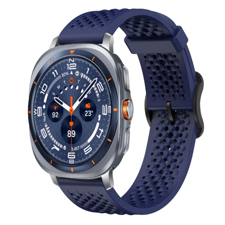 For Samsung Galaxy Watch Ultra / Ultra 2025 xDfind Breathable Silicone Watch Band(Midnight Blue) by xDfind
