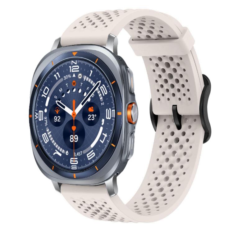For Samsung Galaxy Watch Ultra / Ultra 2025 xDfind Breathable Silicone Watch Band(Starlight) by xDfind