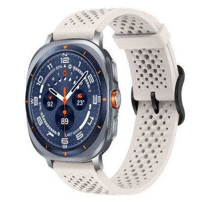 For Samsung Galaxy Watch Ultra / Ultra 2025 xDfind Breathable Silicone Watch Band(Starlight) by xDfind