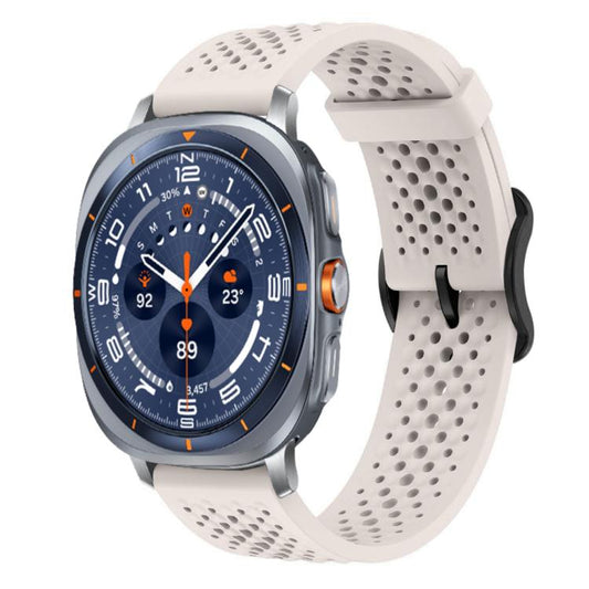 For Samsung Galaxy Watch Ultra / Ultra 2025 xDfind Breathable Silicone Watch Band(Starlight) by xDfind