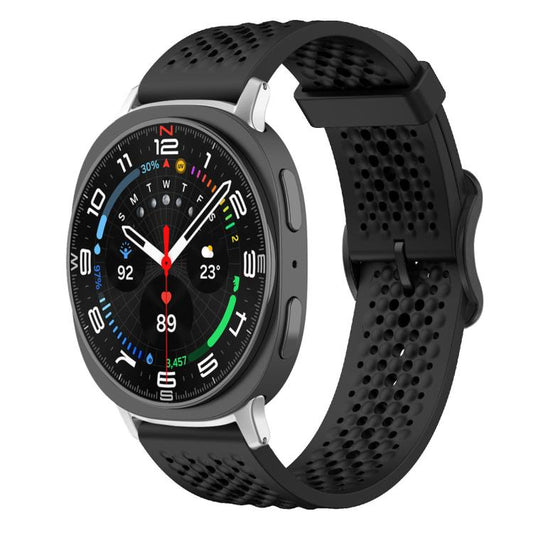 For Samsung Galaxy Watch8 / 8 Classic xDfind Breathable Silicone Watch Band(Black) by xDfind