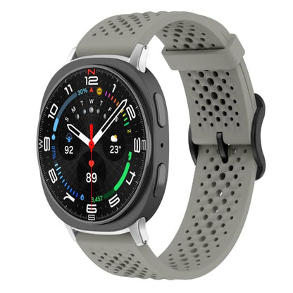 For Samsung Galaxy Watch8 / 8 Classic xDfind Breathable Silicone Watch Band(Titanium Grey) by xDfind