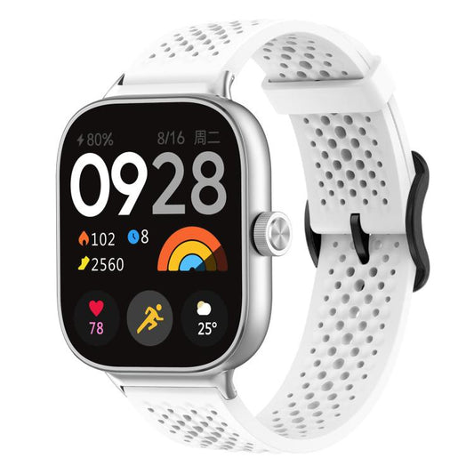 For Xiaomi Band 9 Pro/8 Pro/Redmi Watch 6/5/4 xDfind Breathable Silicone Watch Band(White) by xDfind