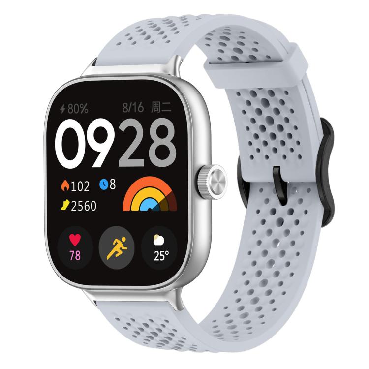 For Xiaomi Band 9 Pro/8 Pro/Redmi Watch 6/5/4 xDfind Breathable Silicone Watch Band(Grey) by xDfind