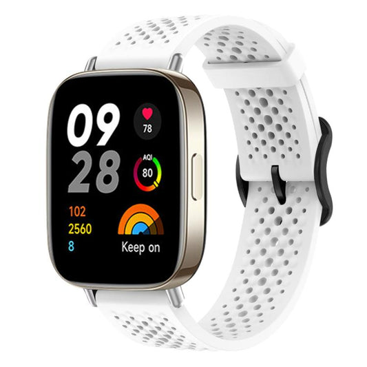 For Redmi Watch 3 xDfind Breathable Silicone Watch Band(White) by xDfind