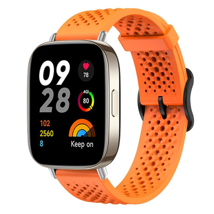 For Redmi Watch 3 xDfind Breathable Silicone Watch Band(Orange) by xDfind