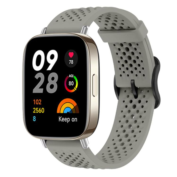 For Redmi Watch 3 xDfind Breathable Silicone Watch Band(Titanium Grey) by xDfind