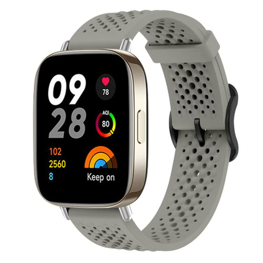 For Redmi Watch 3 xDfind Breathable Silicone Watch Band(Titanium Grey) by xDfind