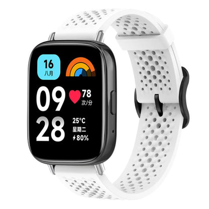 For Redmi Watch 3 Active / Watch 3 Lite xDfind Breathable Silicone Watch Band(White) by xDfind