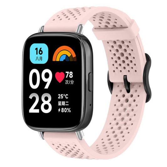 For Redmi Watch 3 Active / Watch 3 Lite xDfind Breathable Silicone Watch Band(Pink) by xDfind
