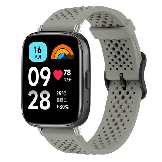 For Redmi Watch 3 Active / Watch 3 Lite xDfind Breathable Silicone Watch Band(Titanium Grey) by xDfind