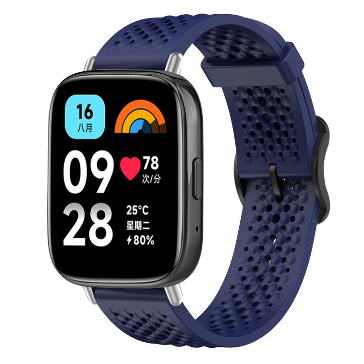For Redmi Watch 3 Active / Watch 3 Lite xDfind Breathable Silicone Watch Band(Midnight Blue) by xDfind