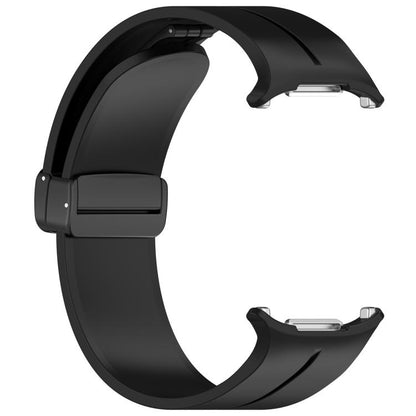 For Samsung Galaxy Watch Ultra / Ultra 2025 xDfind Flat Head Groove Folding Black Buckle Silicone Watch Band(Black) by xDfind