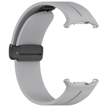 For Samsung Galaxy Watch Ultra / Ultra 2025 xDfind Flat Head Groove Folding Black Buckle Silicone Watch Band(Light Grey) by xDfind