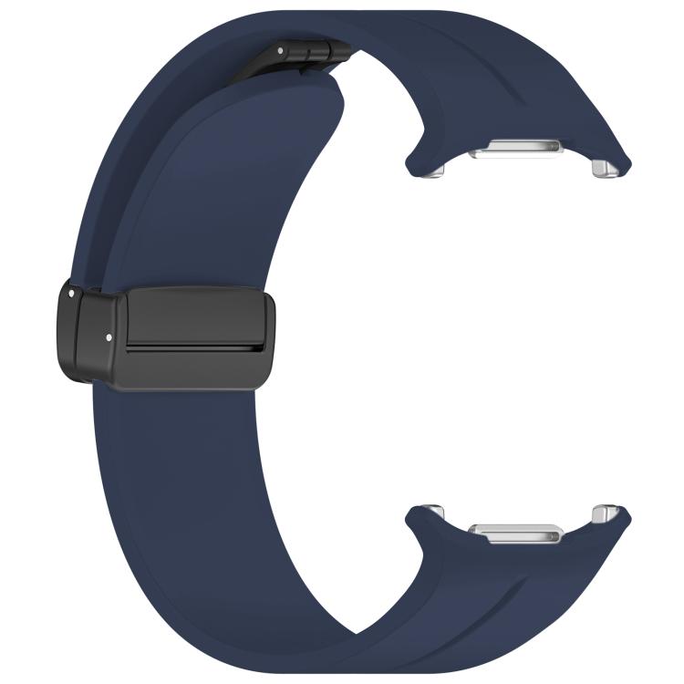 For Samsung Galaxy Watch Ultra / Ultra 2025 xDfind Flat Head Groove Folding Black Buckle Silicone Watch Band(Midnight Blue) by xDfind