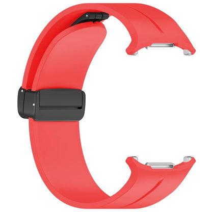 For Samsung Galaxy Watch Ultra / Ultra 2025 xDfind Flat Head Groove Folding Black Buckle Silicone Watch Band(Red) by xDfind